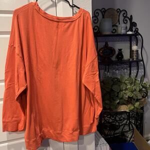 Lands' End Women's Orange Sweatshirt